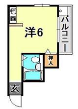 インフィールド甲南(1K/3階)の間取り写真