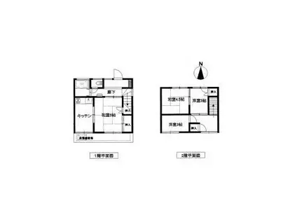阪神電鉄本線 住吉駅(阪神) 徒歩3分 2階建 築51年(4K)の間取り写真