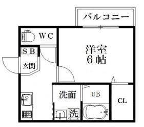 COLABO住吉駅前サウス(1K/3階)の間取り写真
