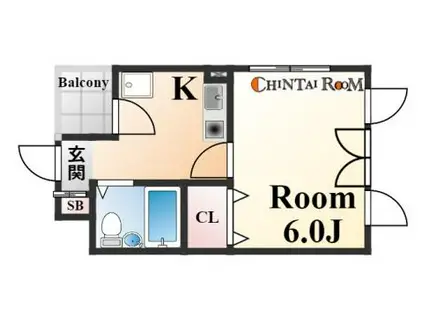 PASAPAS(1K/5階)の間取り写真