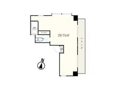 フォーライフ御影(1LDK/2階)の間取り写真