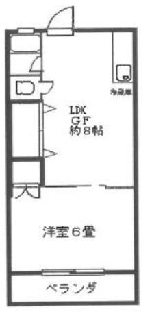 三山マンション(1DK/3階)の間取り写真