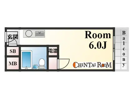 メゾン・ド・アクト(ワンルーム/3階)の間取り写真