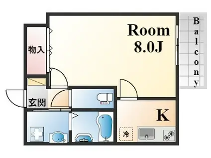 フローレンス甲南町(1K/2階)の間取り写真