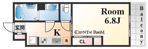 ブルースカイマヤ3(1K/3階)の間取り写真