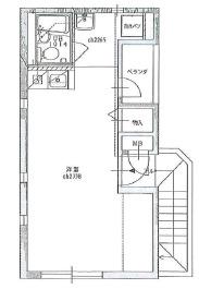 レファインド芦屋Ⅲ(ワンルーム/3階)の間取り写真