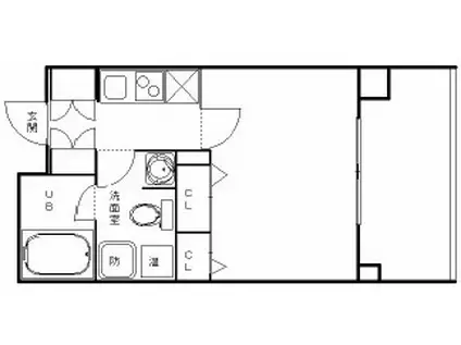 SANKOセントレアーバン(1K/9階)の間取り写真