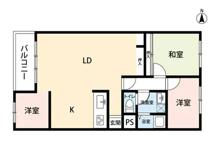 アステム芦屋2-1住棟(3LDK/26階)の間取り写真