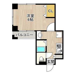 CITYSPIRE神戸元町2(1K/5階)の間取り写真