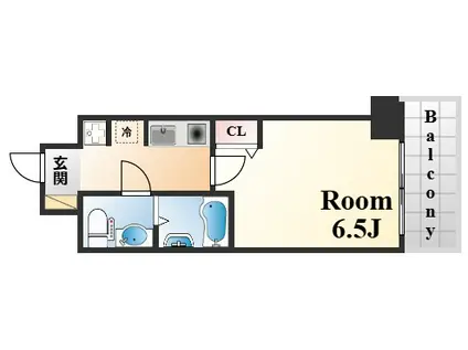 グリーン・ネス神戸駅前(1K/12階)の間取り写真