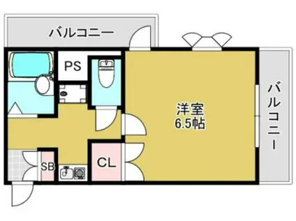 ウェックス(1K/4階)の間取り写真