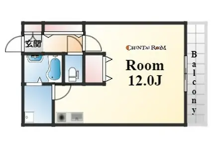 パレス東洋神戸3号館(ワンルーム/7階)の間取り写真