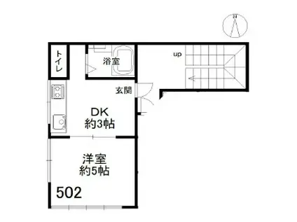 モンテ春日野(ワンルーム/5階)の間取り写真