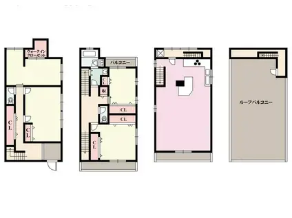 阪急電鉄神戸線 御影駅(阪急) 徒歩11分 3階建 築57年(4LDK)の間取り写真