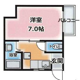 フクヤマンション(1K/4階)の間取り写真