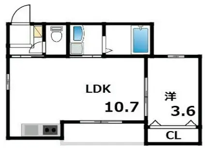 T-SQUARE岡本(1LDK/1階)の間取り写真