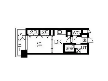 プレジール三宮3(ワンルーム/7階)の間取り写真