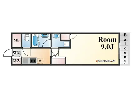 パレス東洋神戸5号館(1K/2階)の間取り写真