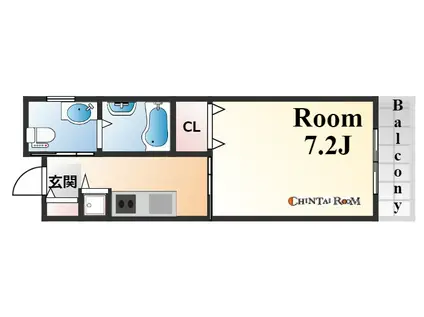 シティフラット三宮東(1K/5階)の間取り写真