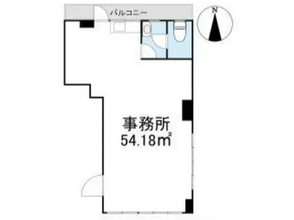 北長狭ビル(1K/2階)の間取り写真