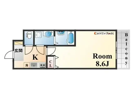 フローレンス魚崎北町(1K/3階)の間取り写真