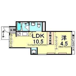 OHGIソラノマ(1LDK/1階)の間取り写真