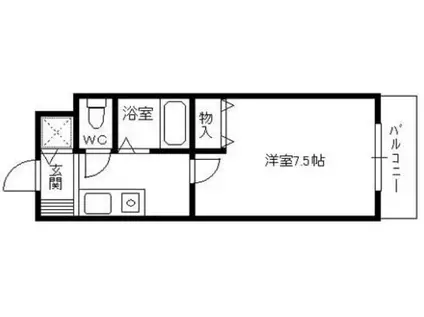 ライフ石町(1K/2階)の間取り写真
