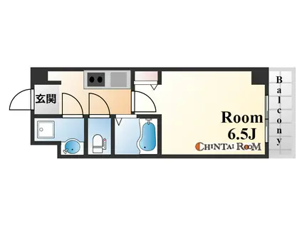 HARUMA FLAT(1K/4階)の間取り写真