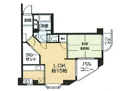 グレイスハイツ本山(2LDK/3階)の間取り写真