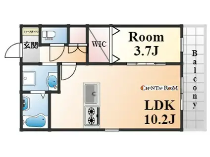 ネオメゾン東灘(1LDK/1階)の間取り写真