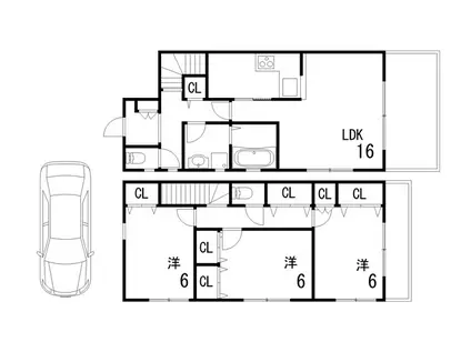 グレイス芦屋(3LDK)の間取り写真