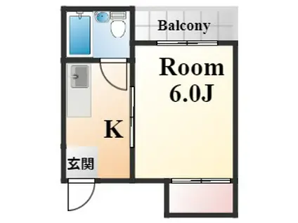 パーソナルハイツ(1K/3階)の間取り写真