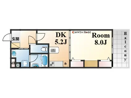 KAISEI神戸海岸通第2(1DK/2階)の間取り写真