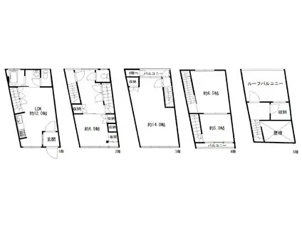 楠町一棟(4LDK/1階)の間取り写真
