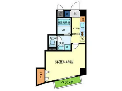 アネスト神戸西元町(1K/4階)の間取り写真