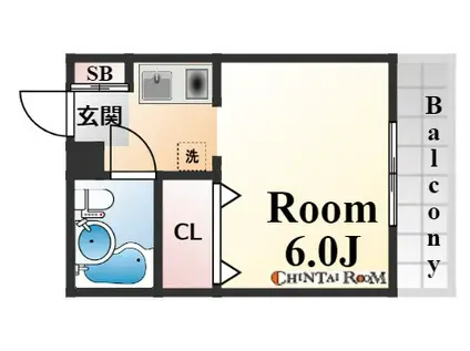 レミニョン(1K/2階)の間取り写真