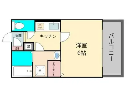 ロイヤル神戸三宮(1K/4階)の間取り写真