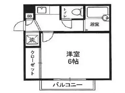 CENTRUM高徳(1K/1階)の間取り写真