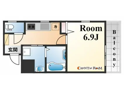 レガーロ春日野道(1K/6階)の間取り写真