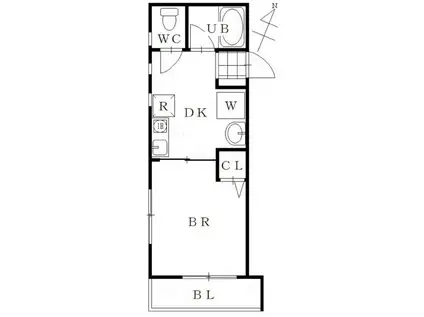 フォルツァ和田岬(1DK/3階)の間取り写真