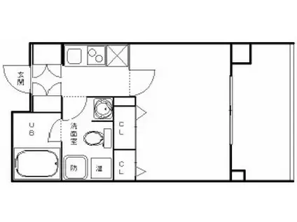 SANKOセントレアーバン(1K/8階)の間取り写真