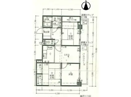 シティハイツ多聞(2LDK/3階)の間取り写真