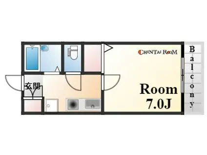 SEIKAEN(1K/2階)の間取り写真