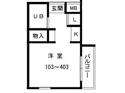 ダイドーメゾン青木(1K/3階)の間取り写真