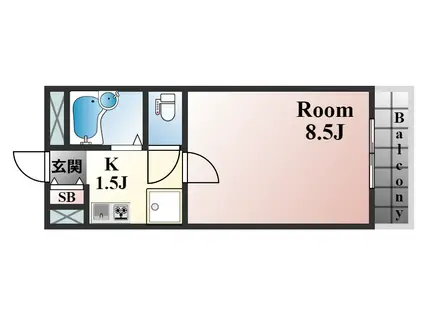 萌NAKATANI(1K/3階)の間取り写真