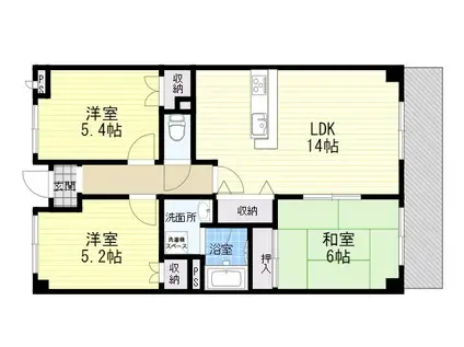 メゾン久保田2(3LDK/3階)の間取り写真