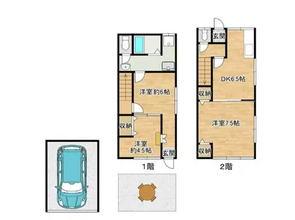 COZY鈴東ハイツ(3DK/1階)の間取り写真