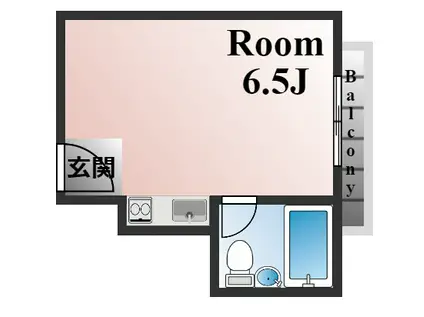 アルカディア六甲(ワンルーム/4階)の間取り写真