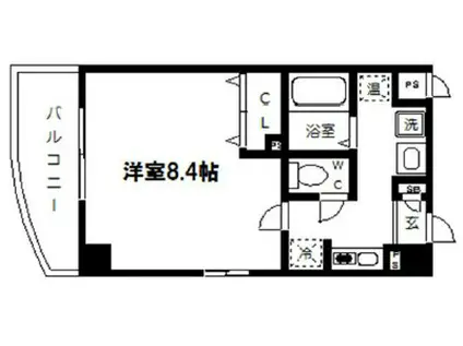 ルミエール深江(1K/5階)の間取り写真