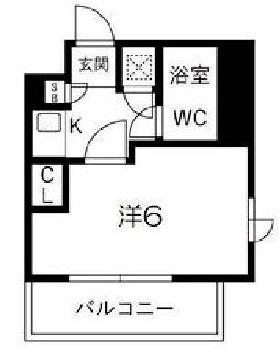 アニメイト神戸(1K/6階)の間取り写真